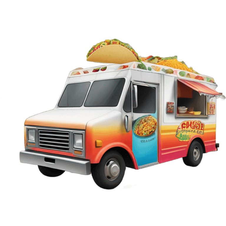 Taco truck crashing into house emoji