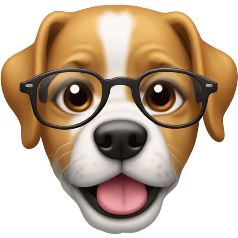 Dog con lentes  emoji