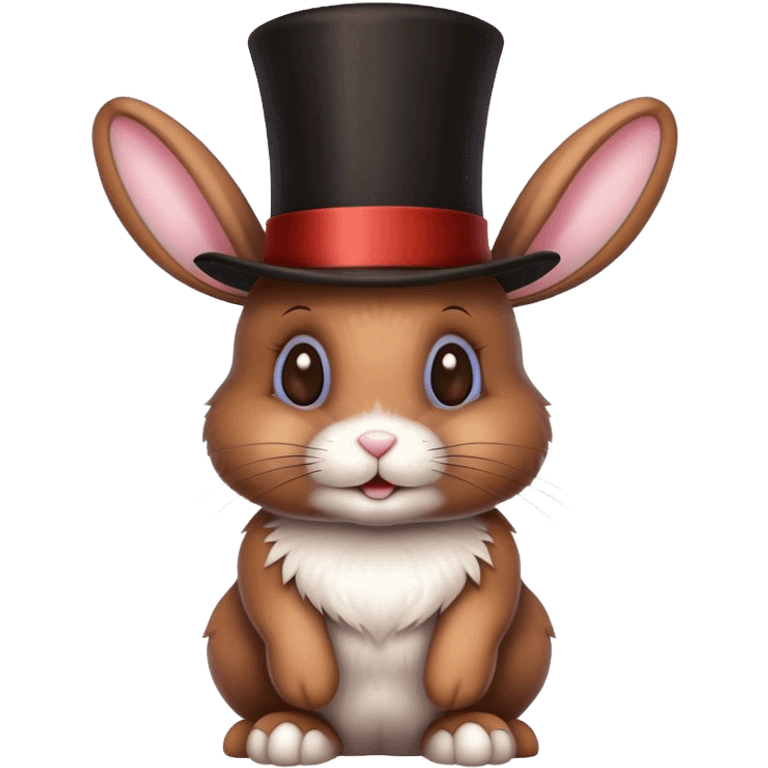 Bunny in a top hat emoji