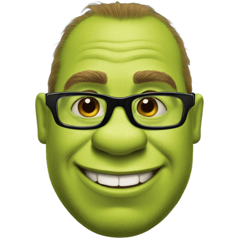 shrek smiling with cool glasses  emoji