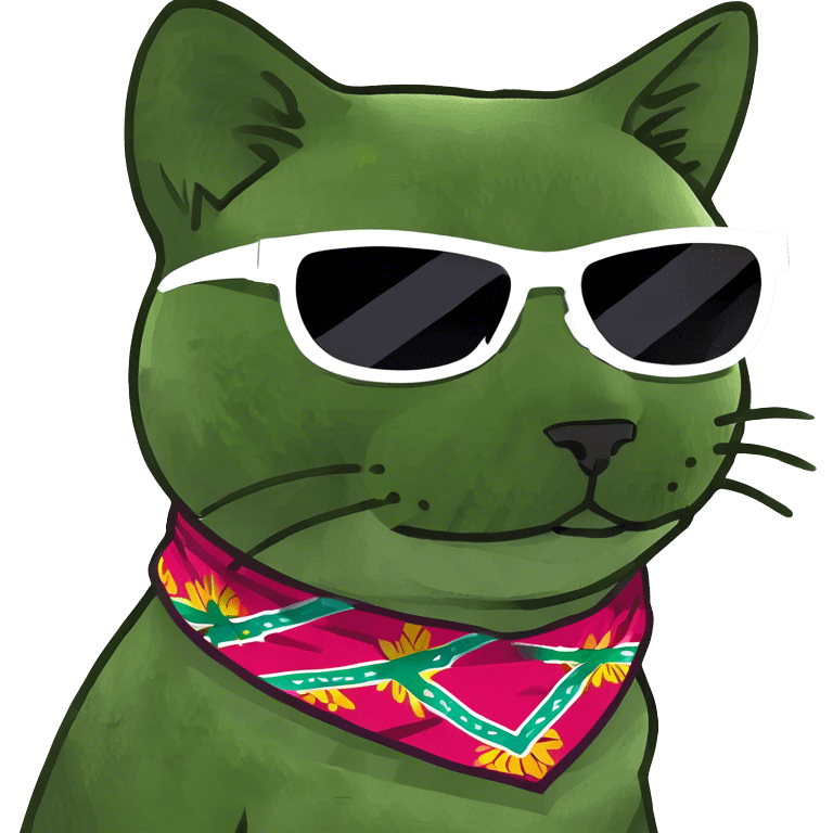 Cat with sunglasses emoji