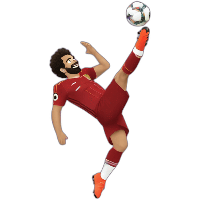 Mohamed salah acrobatic shot emoji