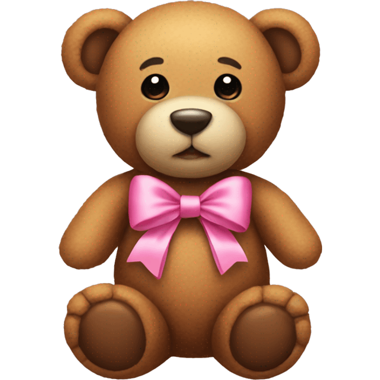 teddy with pink bow emoji