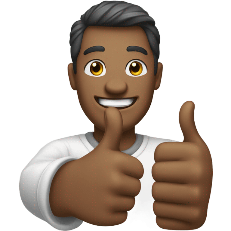 Man with thumbs up emoji