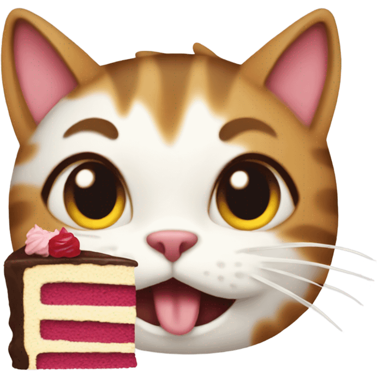 Cat eating cake  emoji