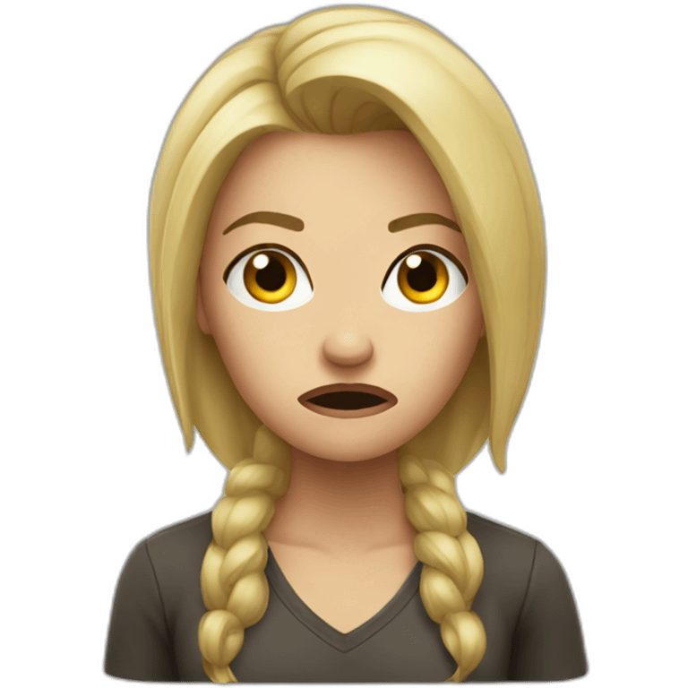 Angry blondie emoji