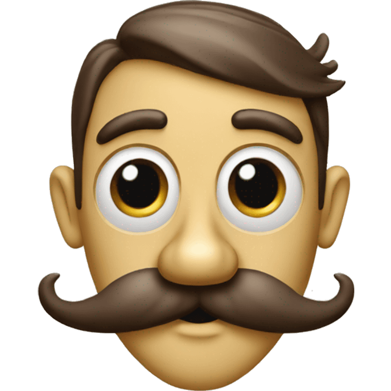 Pinocchio puppet with a long nose and mustache emoji