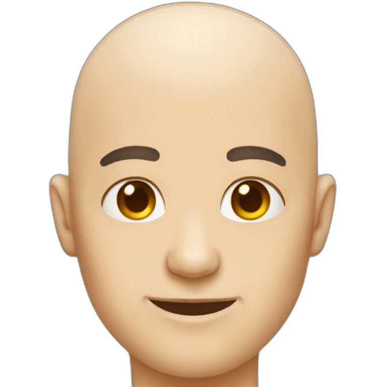 Shiny bald emoji