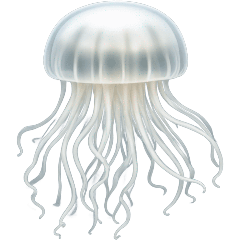 White jelly fish realistic  emoji