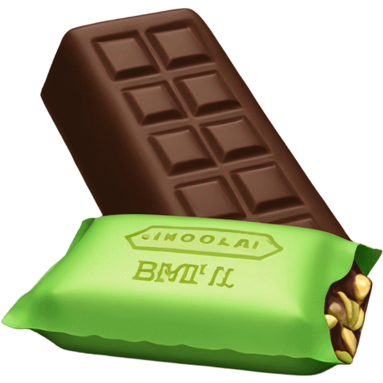 chocolate bar with pistachio filling emoji