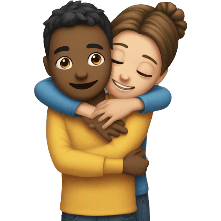 boy hug a girl emoji