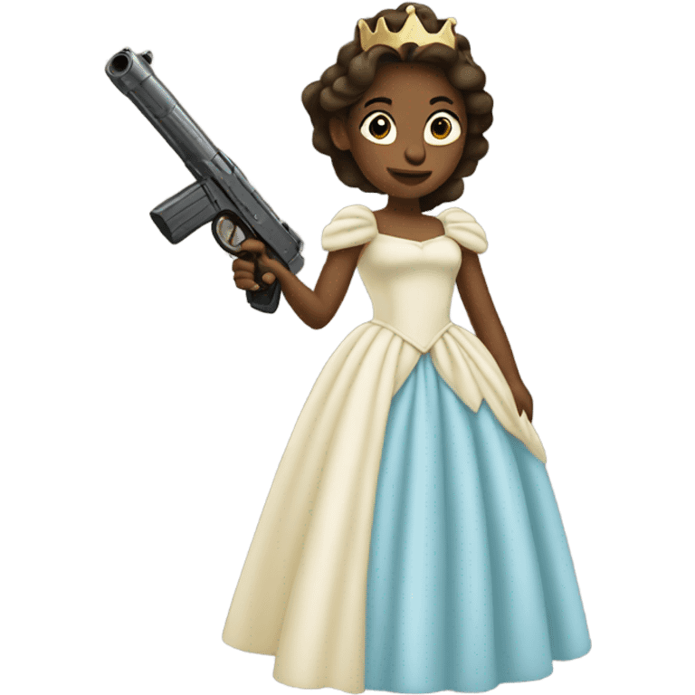 Princess holding a gun  emoji