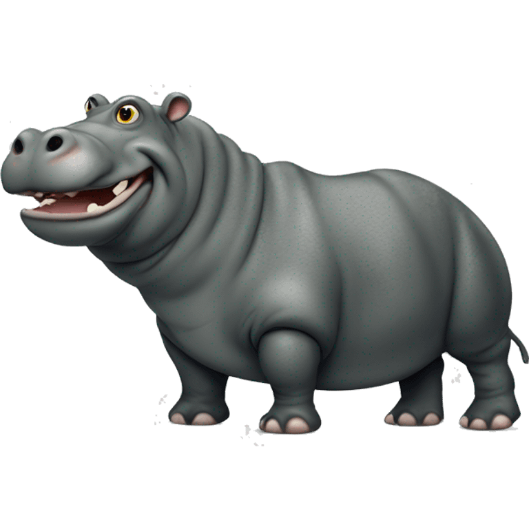 A body of a hippo but with head of a snake emoji