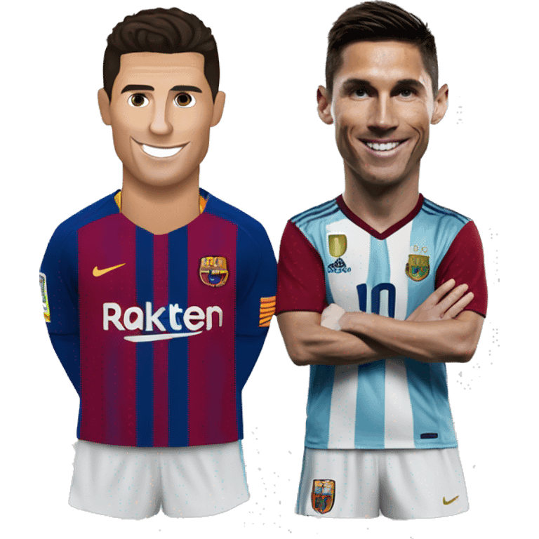 Cristiano Ronaldo and Messi  emoji