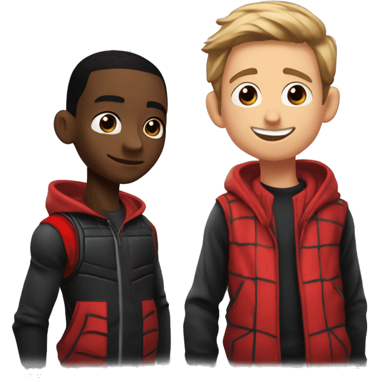 Miles Morales with red Jordan’s ￼ emoji