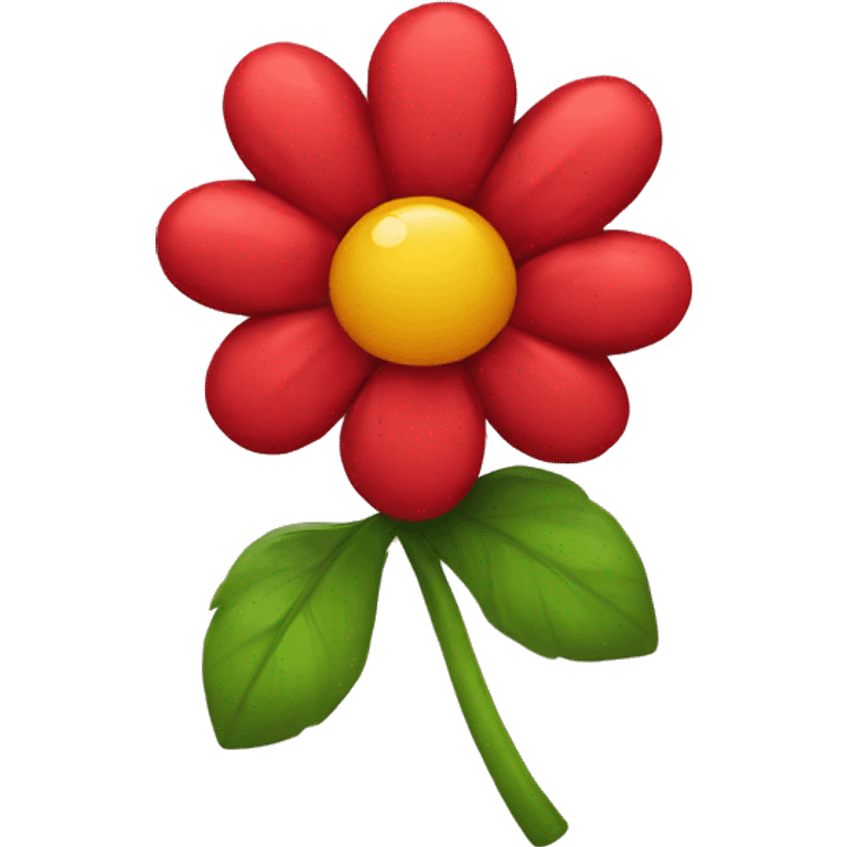 Red flower with bow emoji