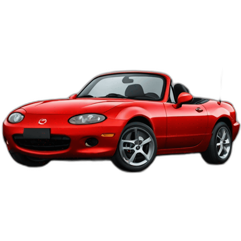 Mazda Miata MX5 90's red emoji