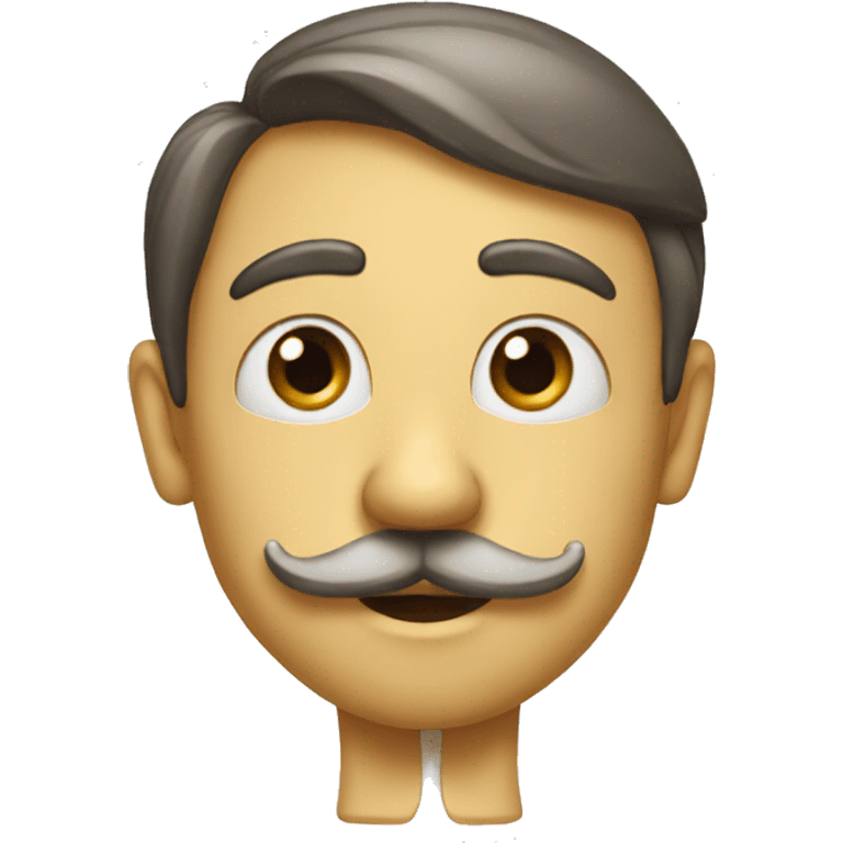 Pinocchio with a long nose and mustache emoji