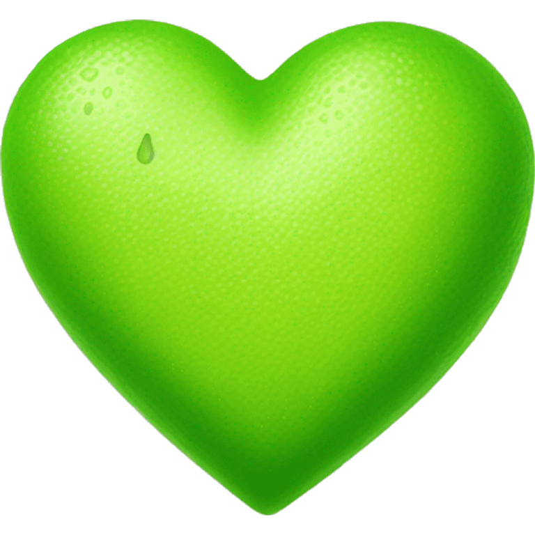 Lime green heart  emoji