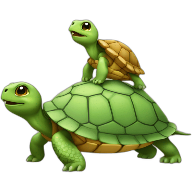 Tortue sur chat emoji