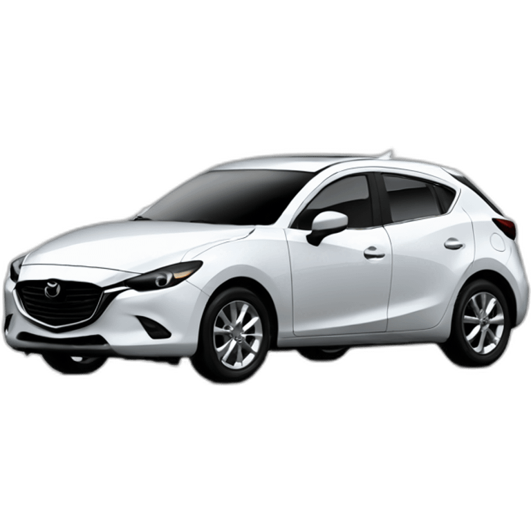 Mazda-all new axela3-white emoji