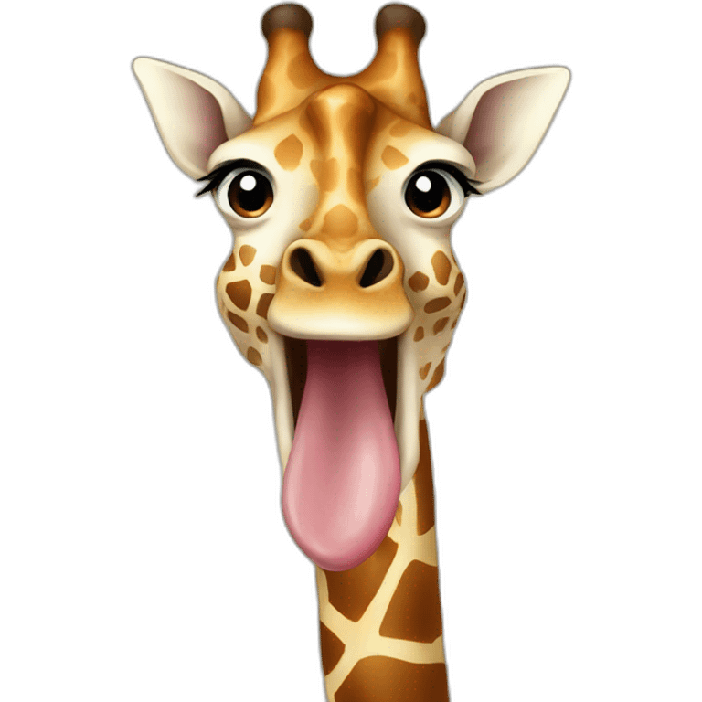 Giraffe tongue emoji