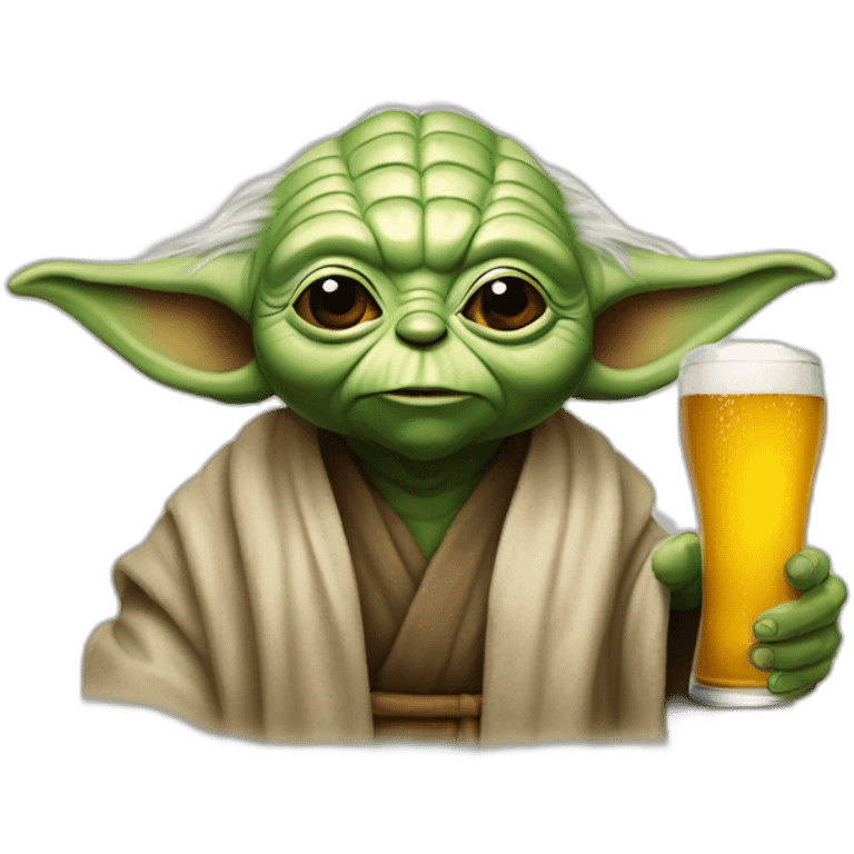 Yoda boit biere emoji