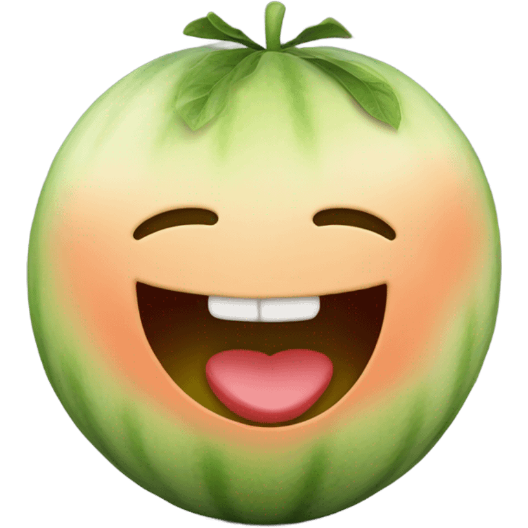 Melon fruit smiling with a heart  emoji