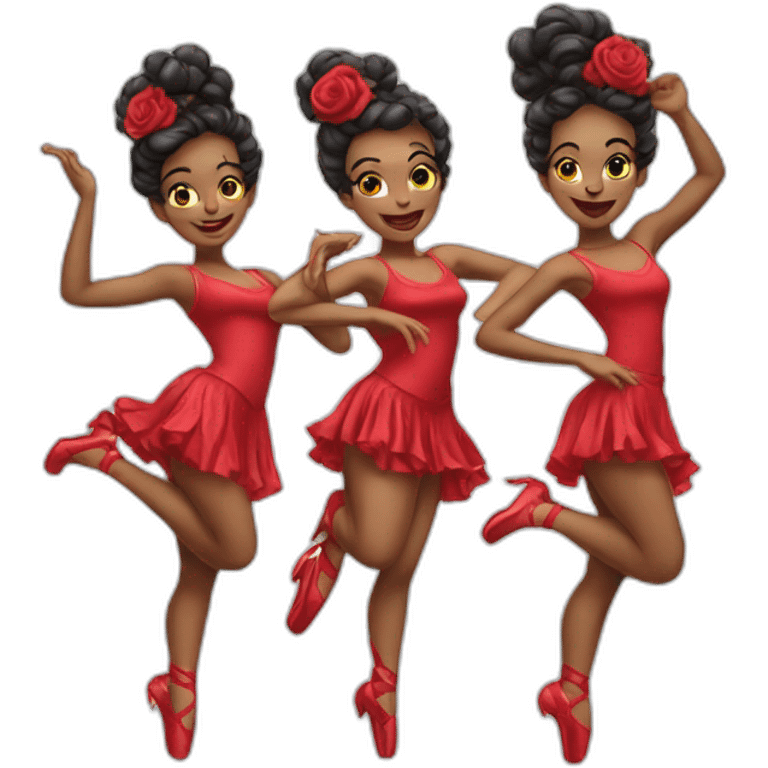 can can 4 dancers emoji