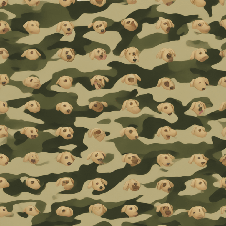 Dog in camouflage  emoji