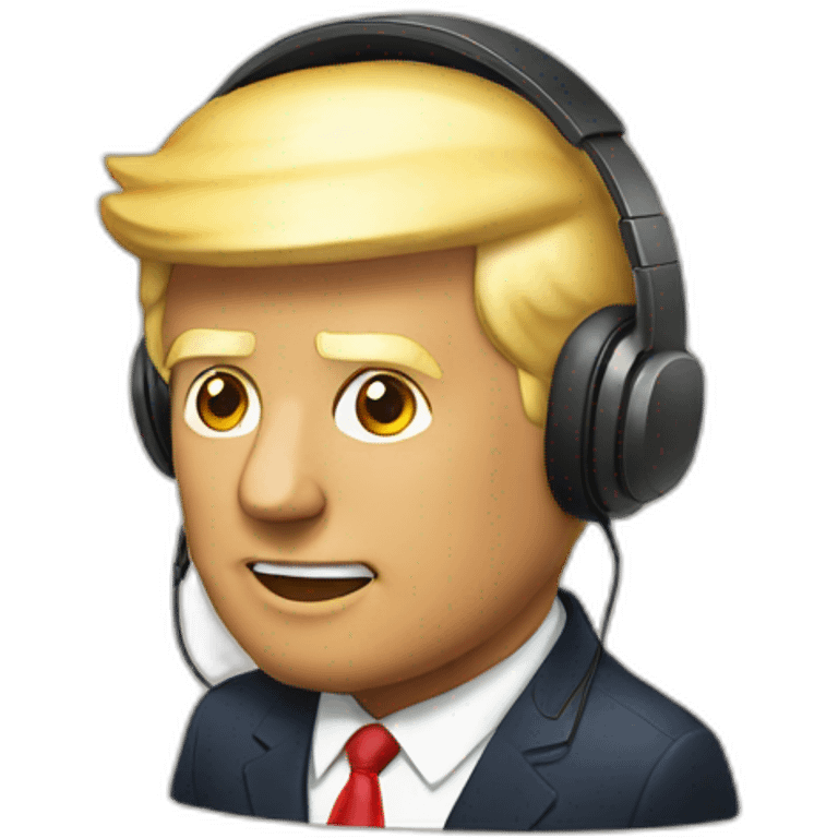 trump with a headset on emoji