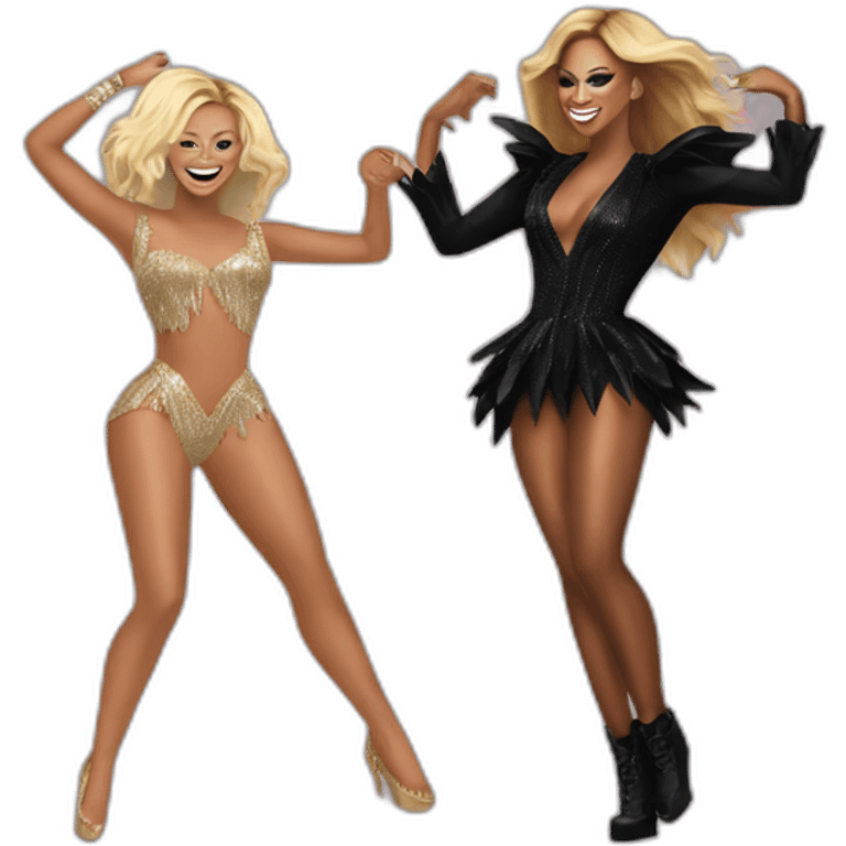 beyonce and gaga dancing emoji