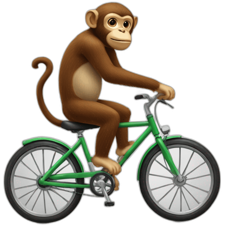 monkey on bycicle emoji