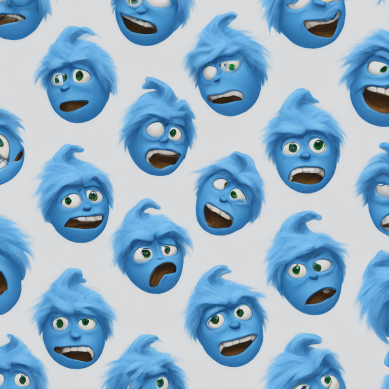 Blue grinch emoji