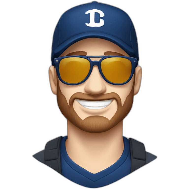 Chris Evans in sunglasses and a dark blue cap emoji