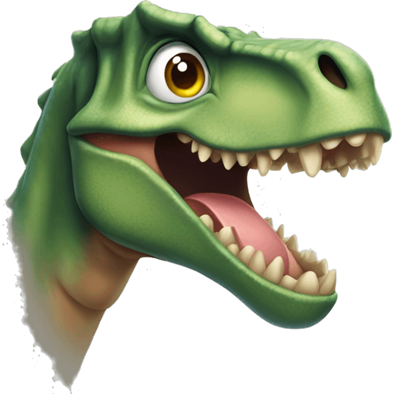 Dinosautio con anteojos emoji