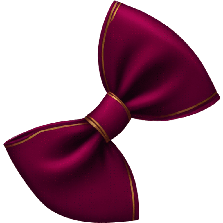 Burgundy velvet bow  emoji