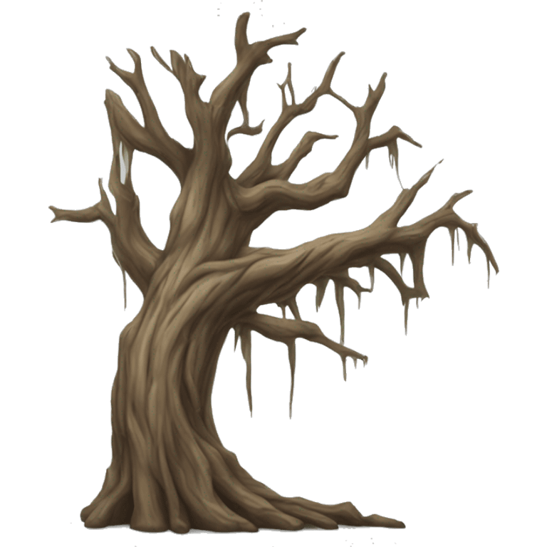 The weeping dead tree emoji