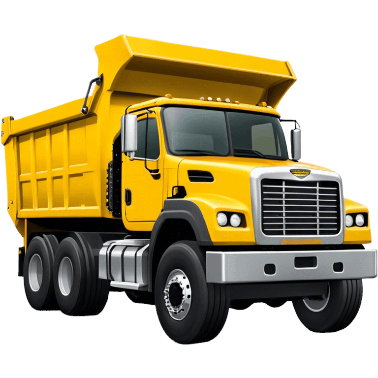 Dump Truck - Freightliner 114SD (Model Year: 2022) (Iconic colour: Yellow with black and silver) emoji