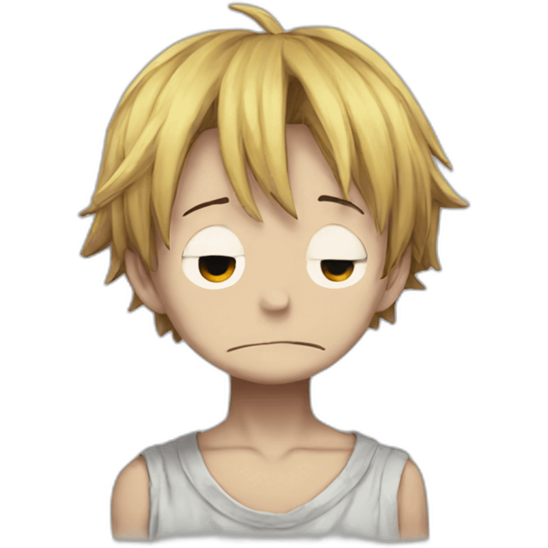 Sad smile luffy face only emoji