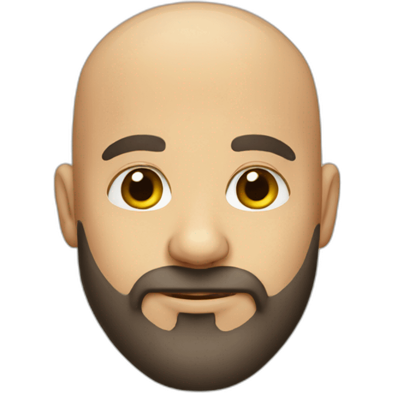 Bald with beard emoji