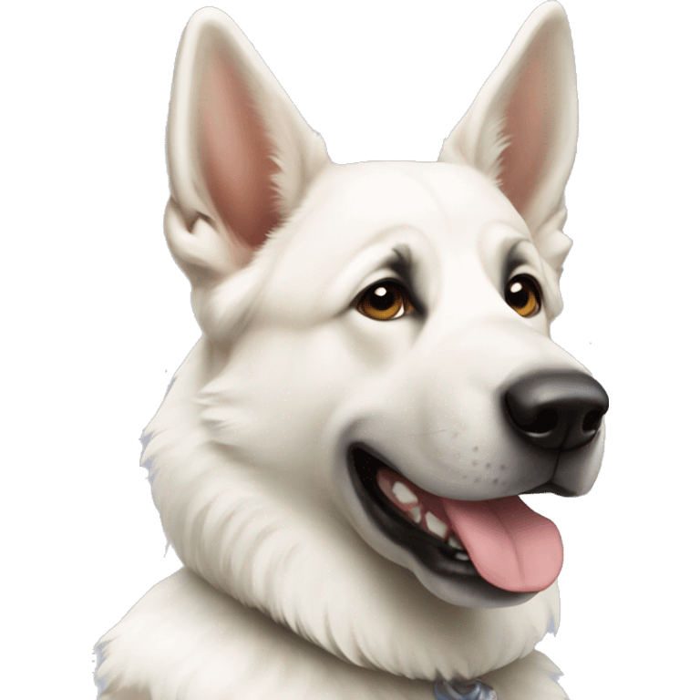 White German Shepherd  emoji