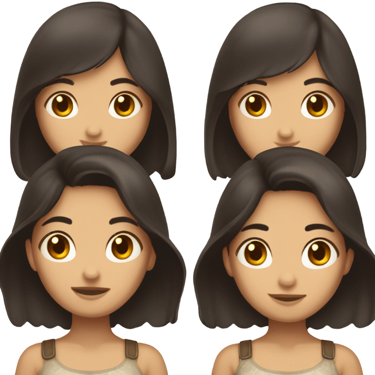 25% philipino 25% german 25% cocasian girl really dark brown hair and a little tan emoji