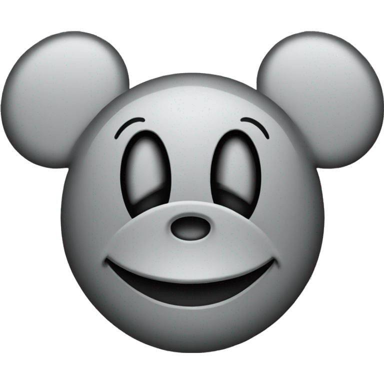 Mickey mouse face emoji but its all black emoji