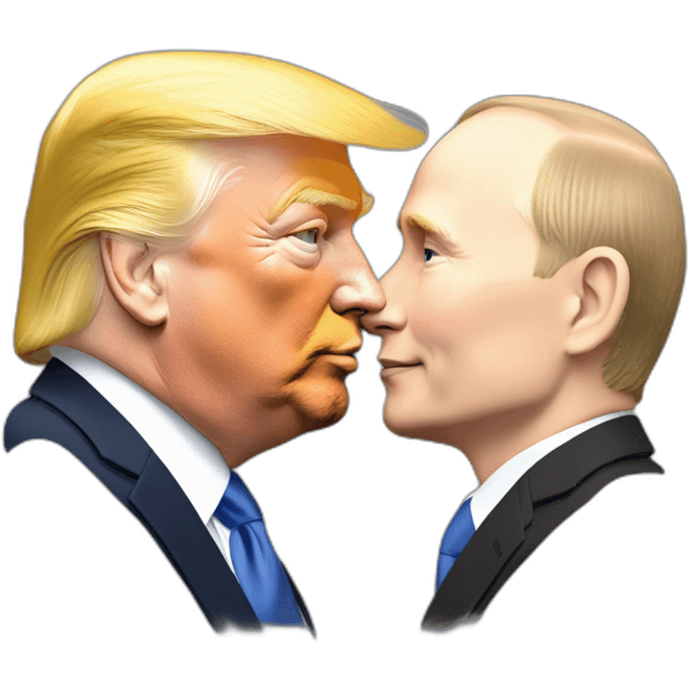 trump-and-putin-kissing,-lgbtq+ friendly, positivity, inclusiveness emoji