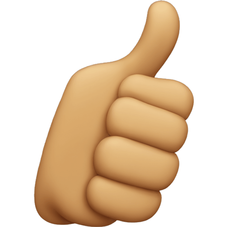 thumbs up with thumb curving backwards emoji