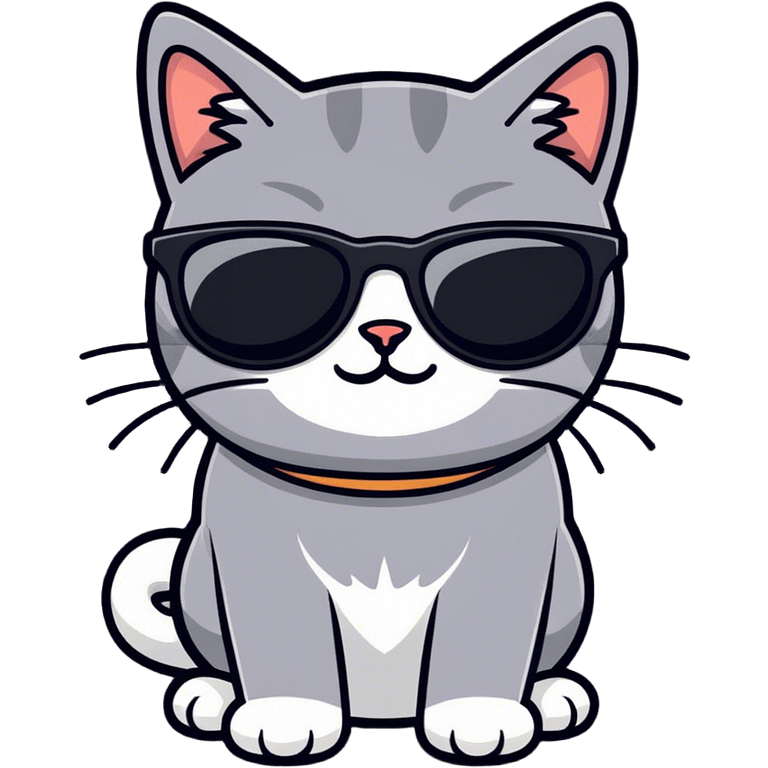 Cat with sunglasses emoji