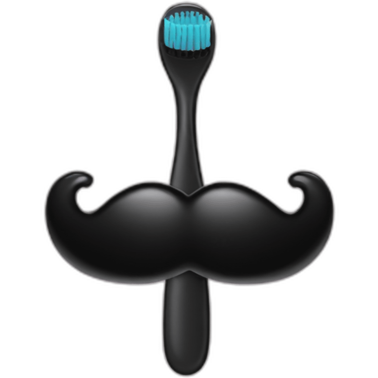 Uniform toothbrush black mustache emoji