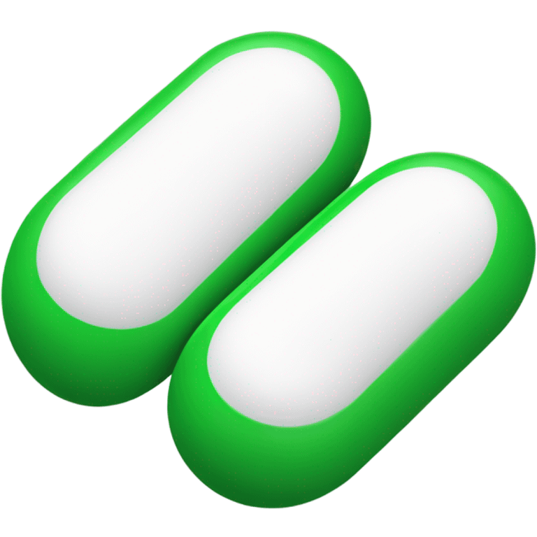 green and white pill emoji