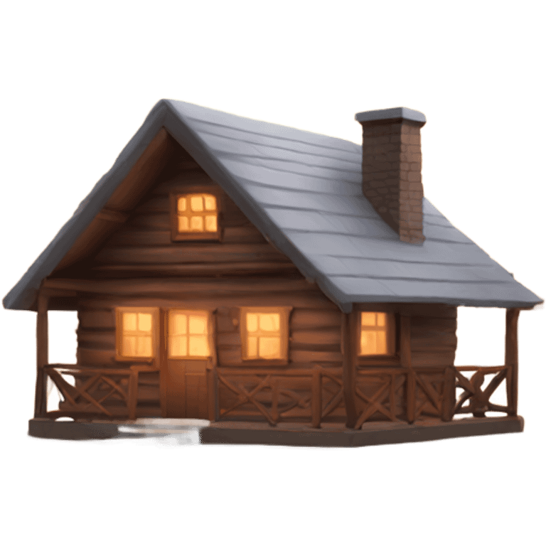 Cozy cabin in the woods  emoji